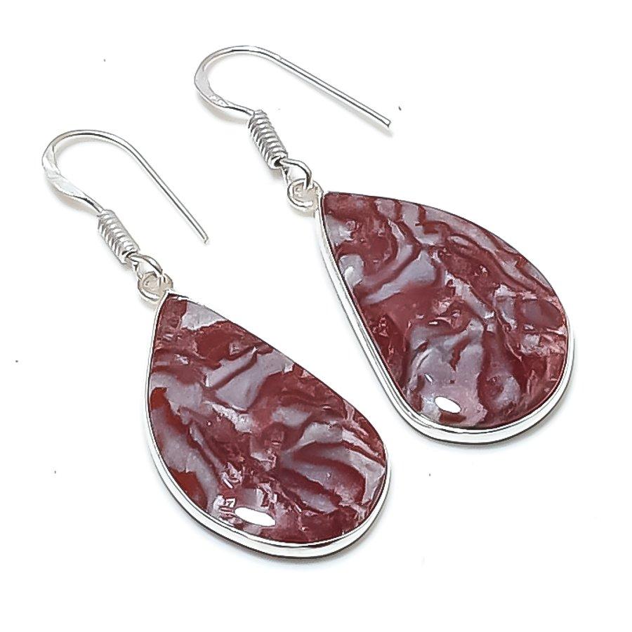 Natural Dolomite Gemstone 925 Sterling Silver Jewelry Earring 1.93  AEE-10778