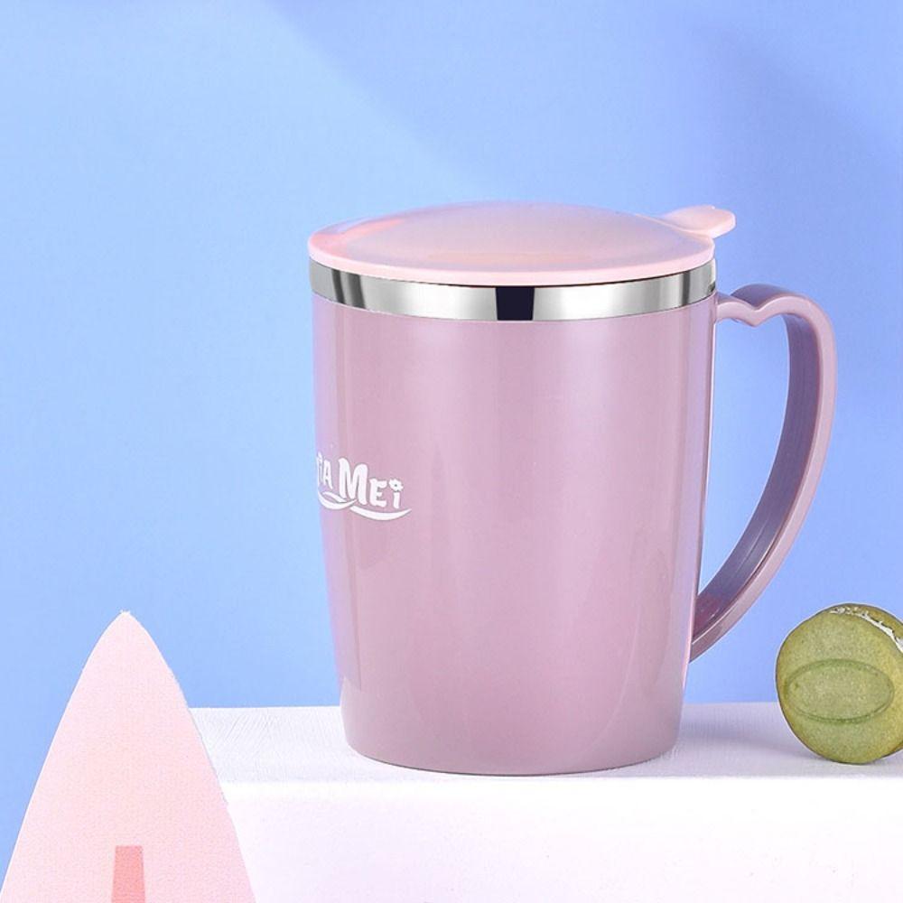 304 Stainless Steel Thermal Coffee Cup Insulated Kid Milk Cup Drinking Tumbler Thermos Mug  Office