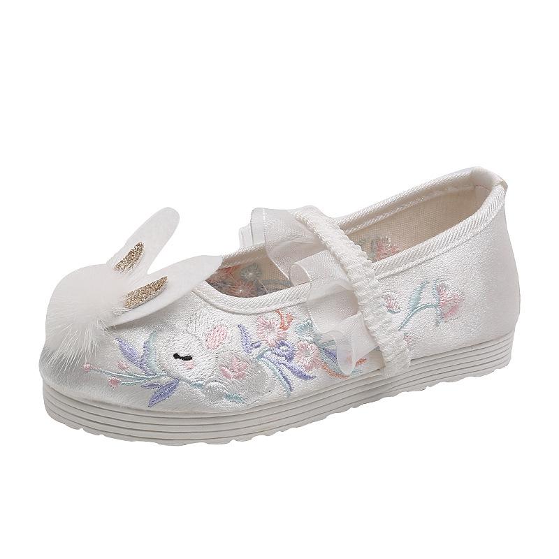 [Sleeping Rabbit] Chinese Style Children's Hanfu Shoes Embroidered Shoes Baby Handmade Cloth Shoes Ancient Girls Dance Shoes