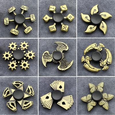 Bronze-Metalllegierung Fidget Spinner R188 Stummlager Handspinner Fingerspitzen Gyroskop Stressabbau Spielzeug für Kinder Erwachsene