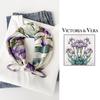 VICTORIA&VERA Mulberry Silk Ink Print Scarf