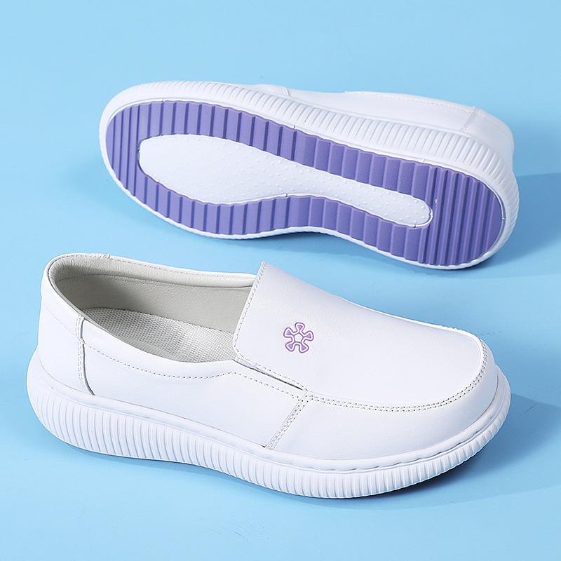 Nurse Shoes Women's Spring Summer Hollow Soft Sole Breathable Deodorant Non-slip Leather Work Special Medical Shoes