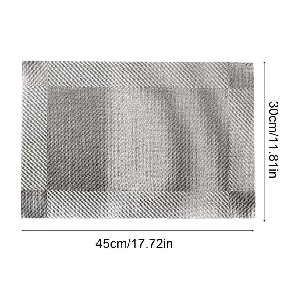 PVC Placemats Heat-resistant Non-slip Washable Vinyl Table Mats for Western Dining Restaurant Home Utensil Protection Plate Mat