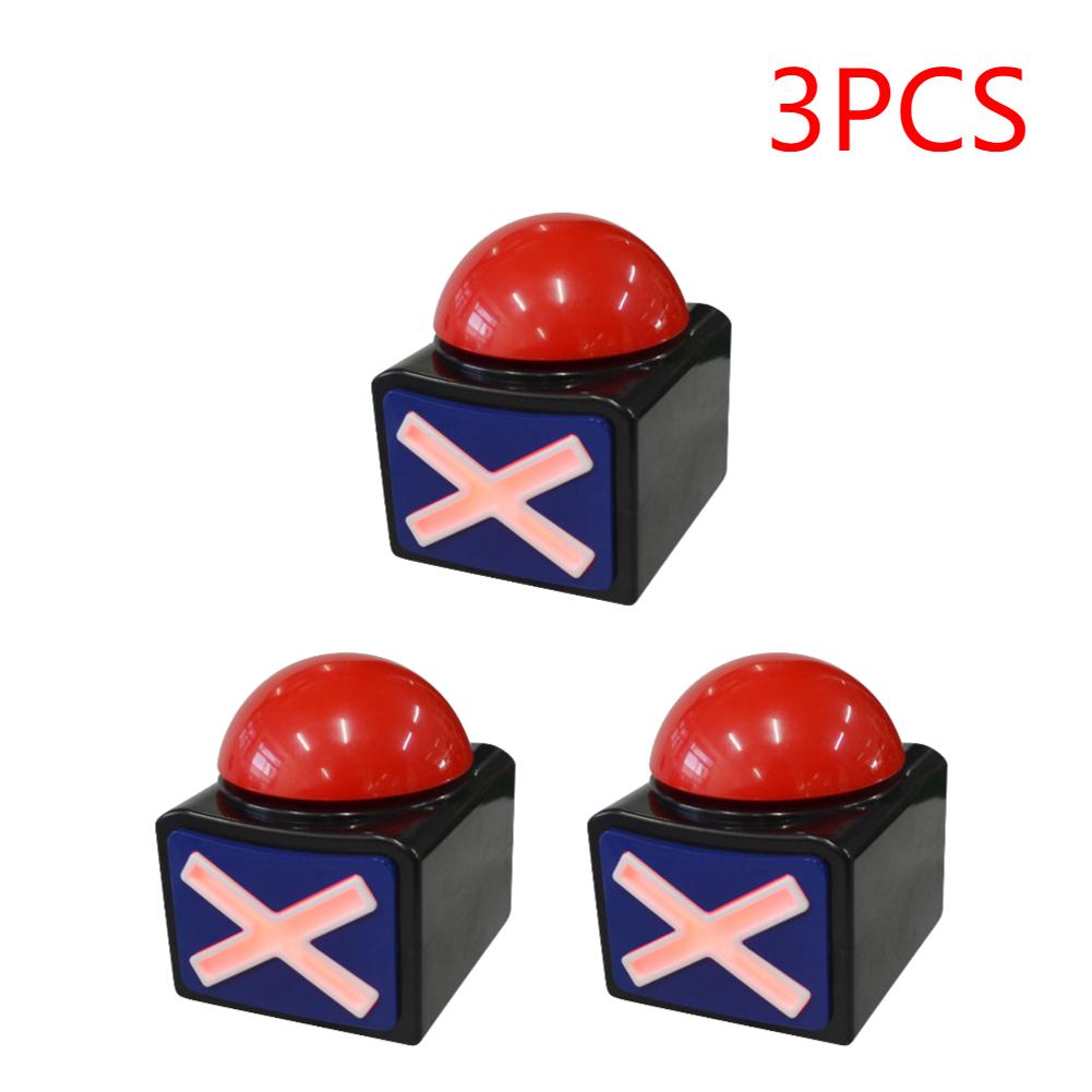 1-5pc Game Answer Buzzer with Sound Light Knowledge Competition Answer Alarm Button Family Party Interactive Game Squeeze Box