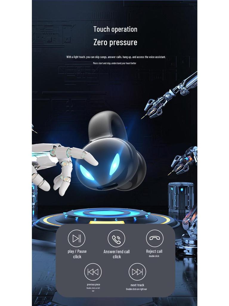 YX03 Bluetooth Over-Ear Wireless Earbuds: Comfortable Fit & High-Quality Sound for Sports & Calls