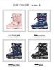 Bobodou Girls' High-Top Snow Boots - Non-Slip, Velvet-Lined, Thickened Winter Cotton Shoes 2025