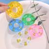 10pcs Mini Swim Ring Bath Toy Swimming Pool Float Circle Ring Toys Toy Baby Funny Doll Floating Rubber Bath Inflatable Games