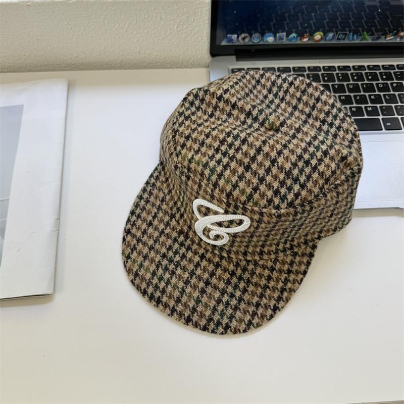 

Vintage Leopard Embroidered Baseball Cap With Wide Brim For Casual Men Women Sun Protection Gingham