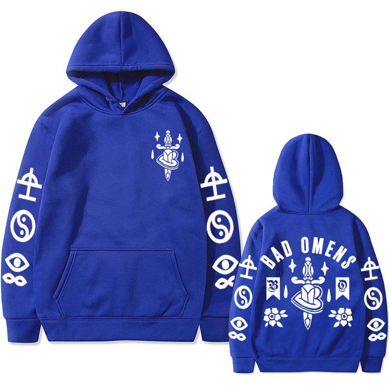 Awesome Bad Omens Band Tour American Music Double Sided Men's Hoodie Sweatshirt Men Womnen Design Pullover Fleece Hoodies