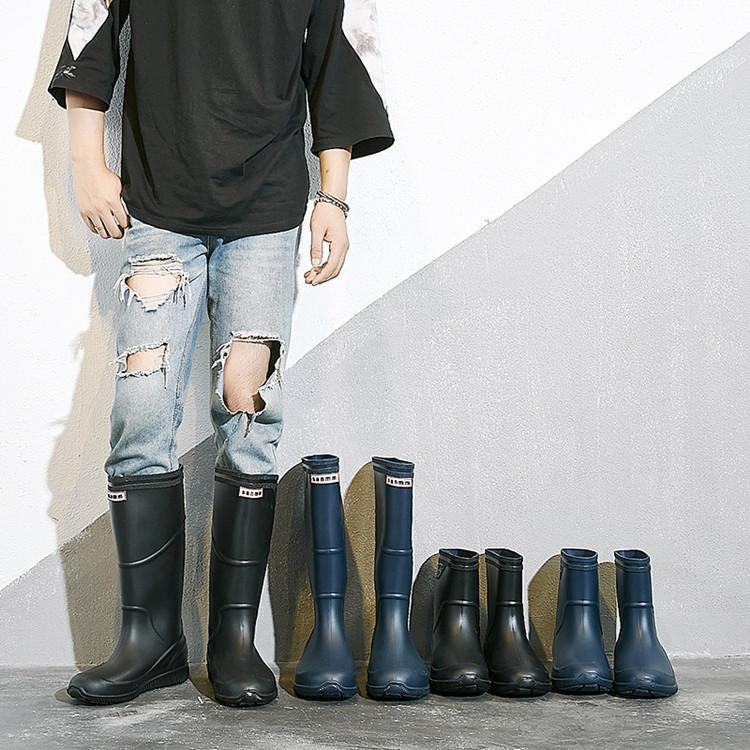 Peluche medio-alto tube botas de lluvia para hombre, zapatos de pesca, chef  antideslizante impermeable seguro de trabajo de trabajo botas de goma de  lavado de coches comprar a buen precio — entrega