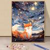 Modern 16x20 Inch Frameless Adult Paint-by-Number Kit Poppy Flower Canvas Painting Set with Brushes and Acrylic Paints