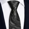 Fashion White 3D Wavy Striped Tie Jacquard Weave Slim 6CM Width Necktie Designer Mens and Women Ties