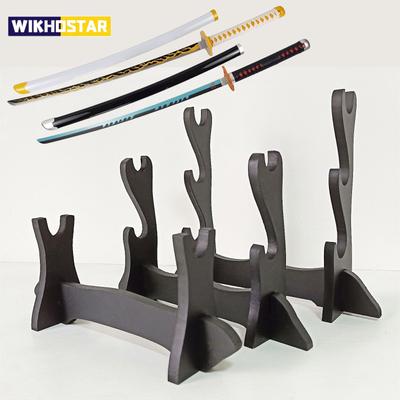 Stand  Storage Shelves Wooden Sword Rack Floor Sabre Holder Support Display Japanese  Weapon Shelf Home Organizer
