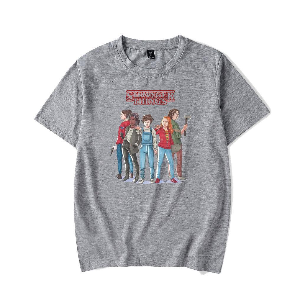 Stranger Things Sommer Damen Herren Locker Sport Kurzarm T-Shirt Modisches Bequemes Weiches Atmungsaktives Baumwoll-T-Shirt
