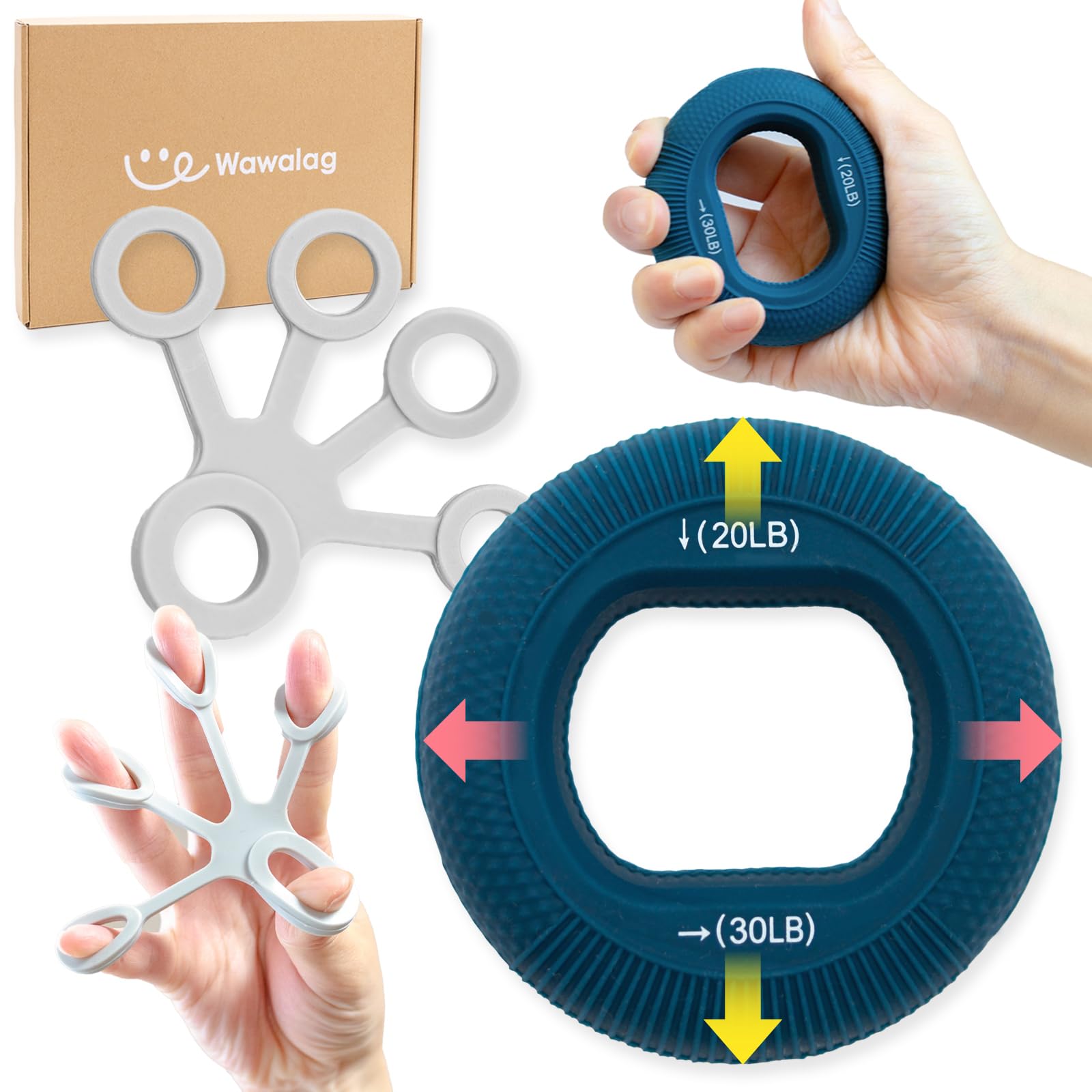 

физическим Wawalag Grip Силовая тренировка Рукоятка Тренировка мышц пальцев Упражнение Реабилитация Пожилые Профилактика размытия Товары Настоящее