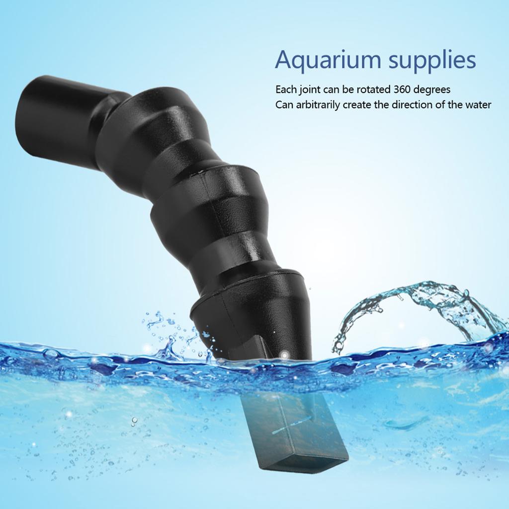 Plastic Aquarium Fish Tank Water Outlet Flat Duckbill 360 Degrees Rotating Nozzle Tackle