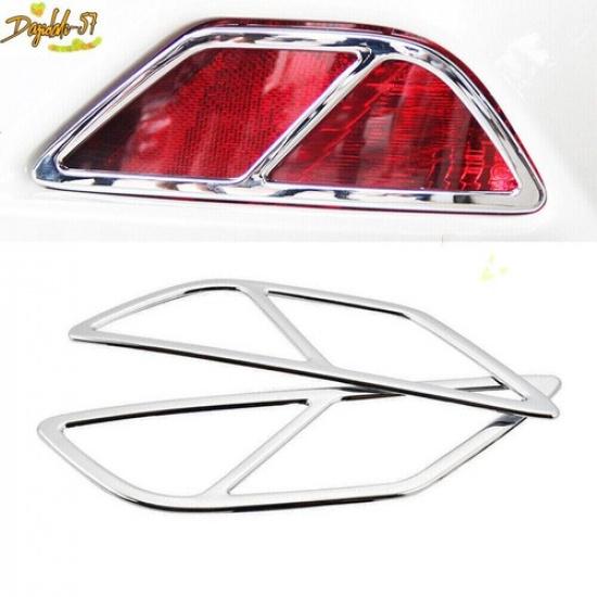 

Chrome Rear bumper Fog light Decor Frame Cover Trim For Toyota RAV4 2016-2018