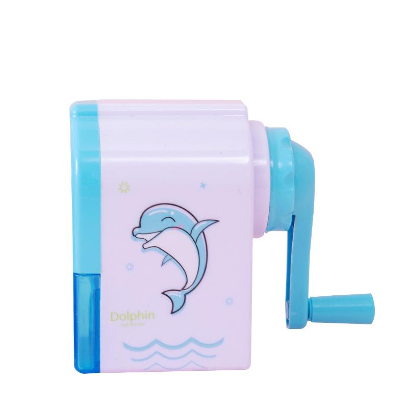 Cartoon Hand-Crank Automatic Pencil Sharpener - Ideal for Students, Prizes, and Gifts