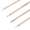 4 Pcs Pimple Popper Tool Kit Rose Gold Portable Double Head Stainless Steel Acne Blackhead Removal Needle Tool