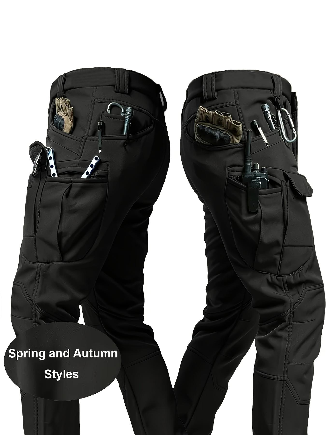 

Чоловічі тактичні штани карго - Весняно-осінні, звичайного крою, з дихаючої швидковисихаючої тканини, з численними кишенями та регульованими ремінцями (Пояс не входить) XXXL