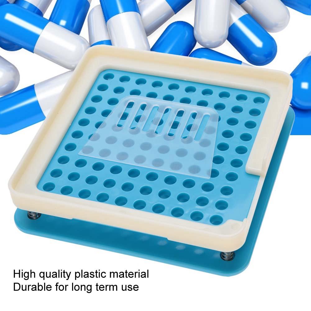 2 Types 100 Holes Empty Capsule Filler Powder Spreader Plates Capsules Filling Tool