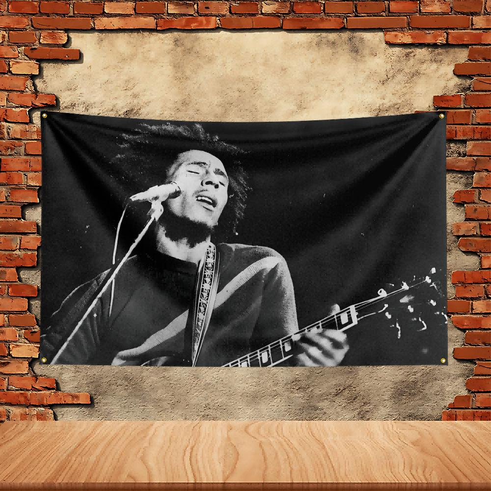 Bob Marley Band Party Flag Polyester Printed Flag Banner Tapestry for Garden Garage Decoration Concert Flag