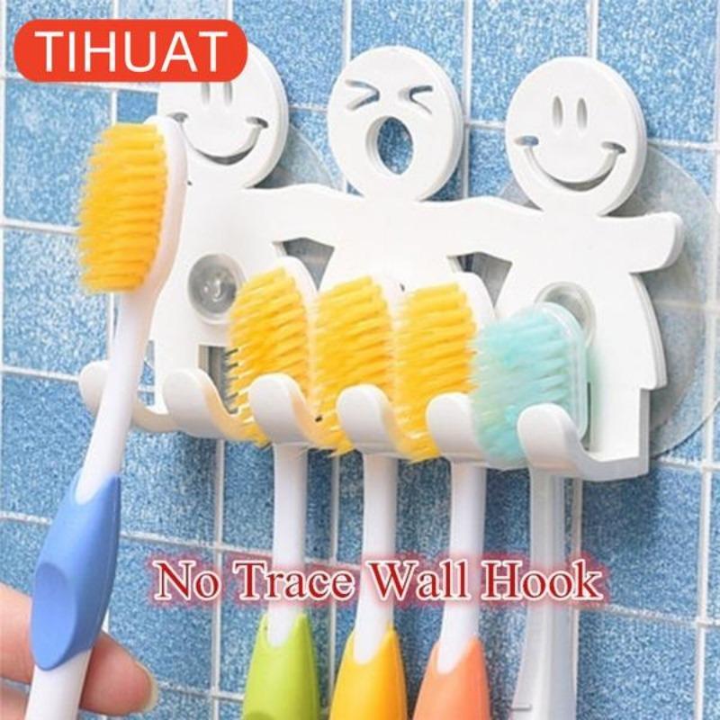 Toothbrush holder with suction cups
