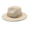 British Woolen Hat Women'S Spring Wide Brim Flat Top Internet Celebrity French Top Hat Flat Edge Imitation Wool Camel Jazz Hat