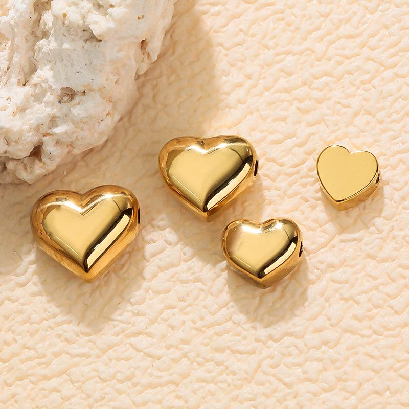 European and American Heart-Shaped Stainless Steel Minimalist DIY Jewelry Accessories