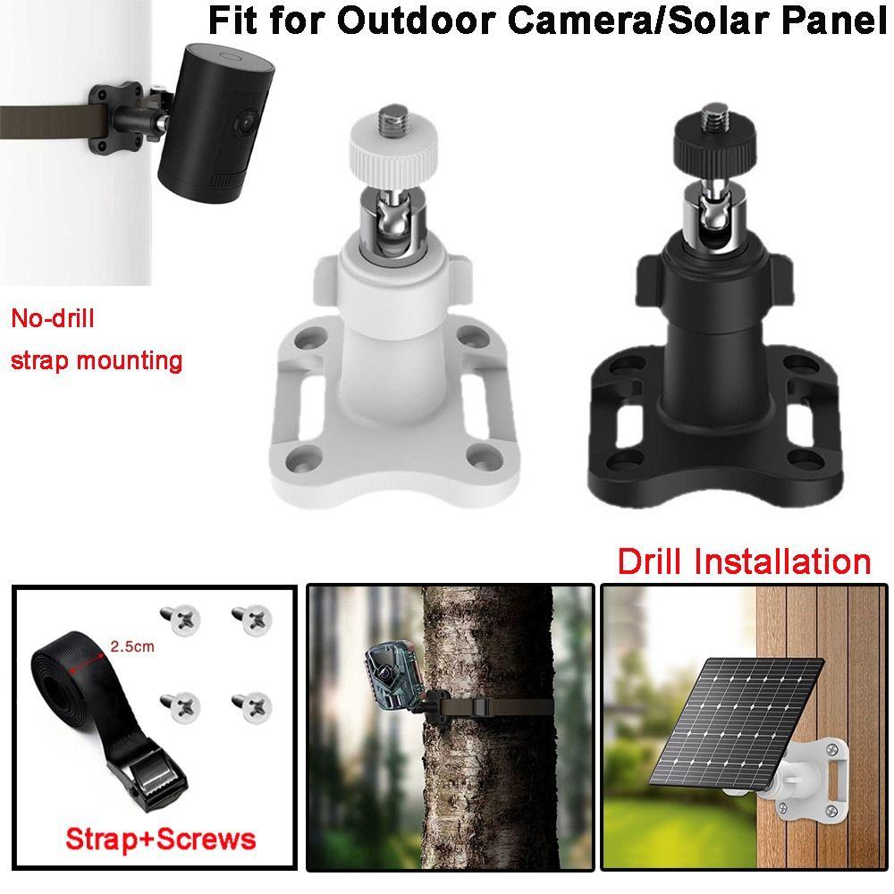 Universal Solar Panel Mount Bracket Adjustable Wall Mount Stand Tree Strap Mount Outdoor Camera
