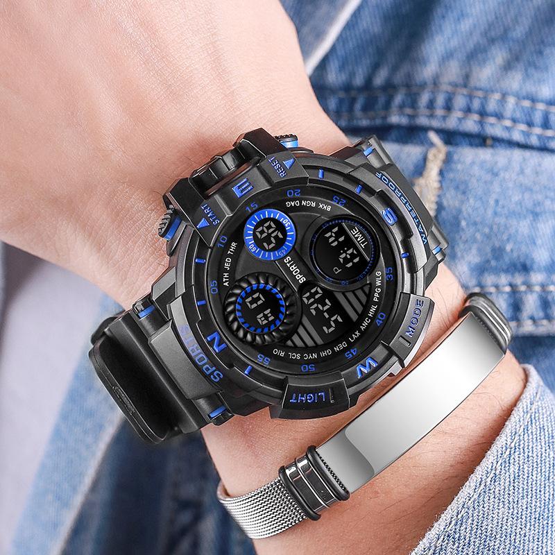 Black Digital Watch for Men Sports Watches Waterproof Outdoor Chronograph Hand Clock G Infantry Shock Student Wristwatch