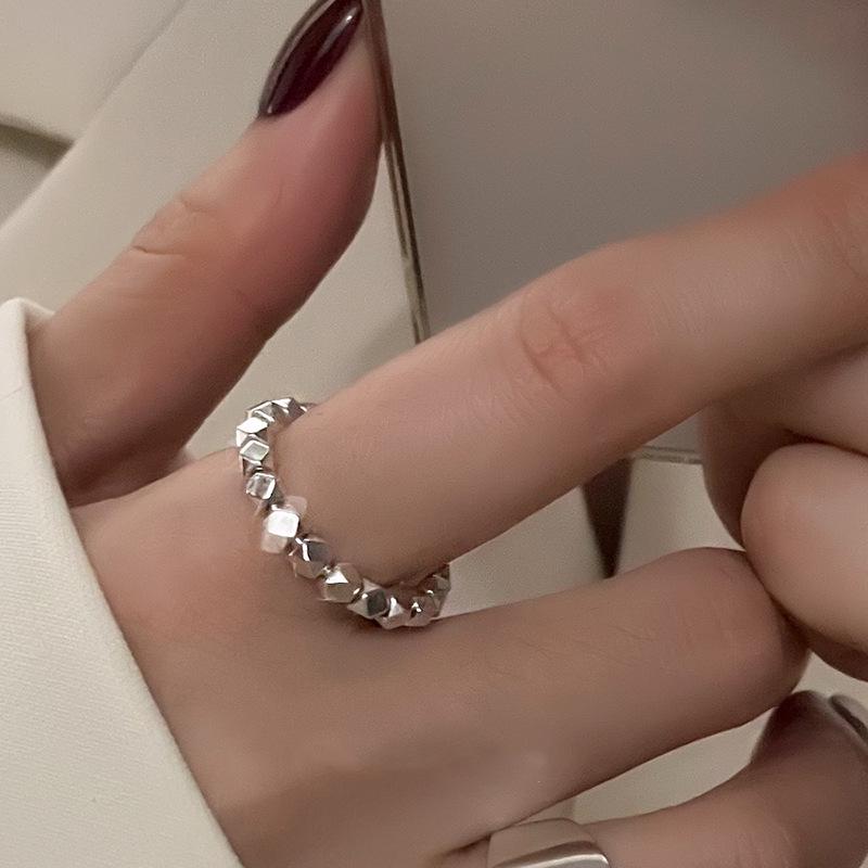 

Кольцо из стерлингового серебра 925 пробы с неровным жемчугом - Женское стильное минималистичное кольцо с открытым дизайном Adjustable Open