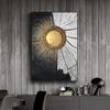 Modern Abstract Golden Black Canvas Painting Wood Texture Nordic Posters and Prints Wall Art Pictures for Living Room Home Decor