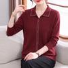 Hengyuanxiang Elegant Women's Lapel Knit Sweater