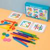 Rainbow Stick Puzzle for Child Space Color Matching Toy Sorting Game Board Toy Kids Brain Developmental Activity Toy
