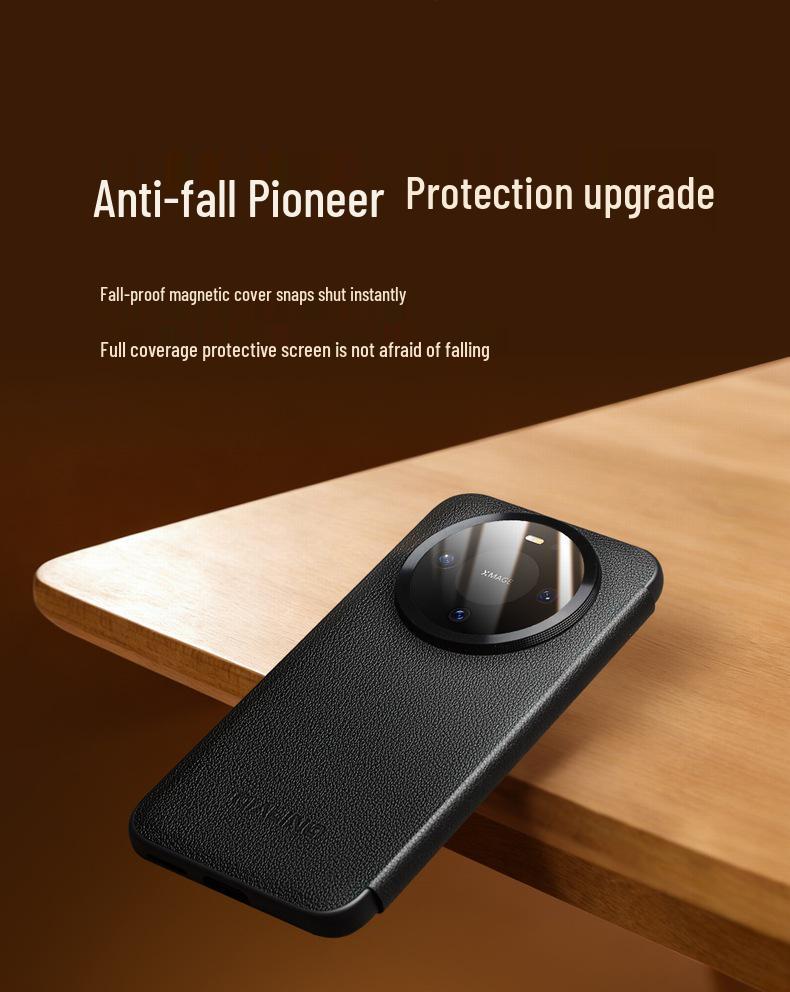 Qiali Huawei Mate 80 Pro Max Magnetic Flip Leather Case with Smart Sleep and RS Protection