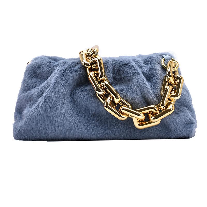 Winter Bags Chain Plush Handbag Totes Women Shoulder Bag