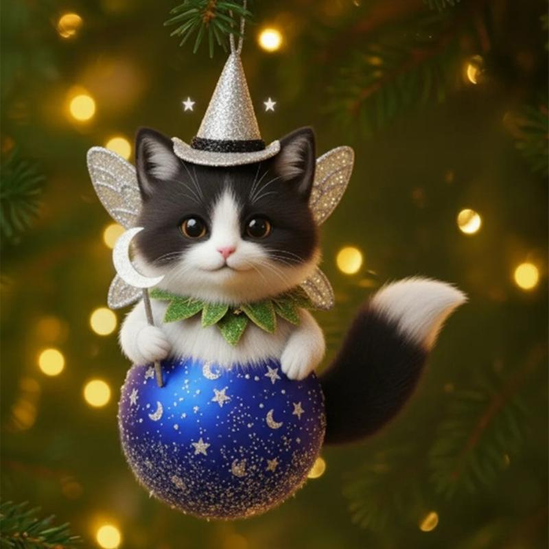 Portable Flat Acrylic Ornament With Hanging Rope For Simple Attachments To Trees Window And Seasonal Displays