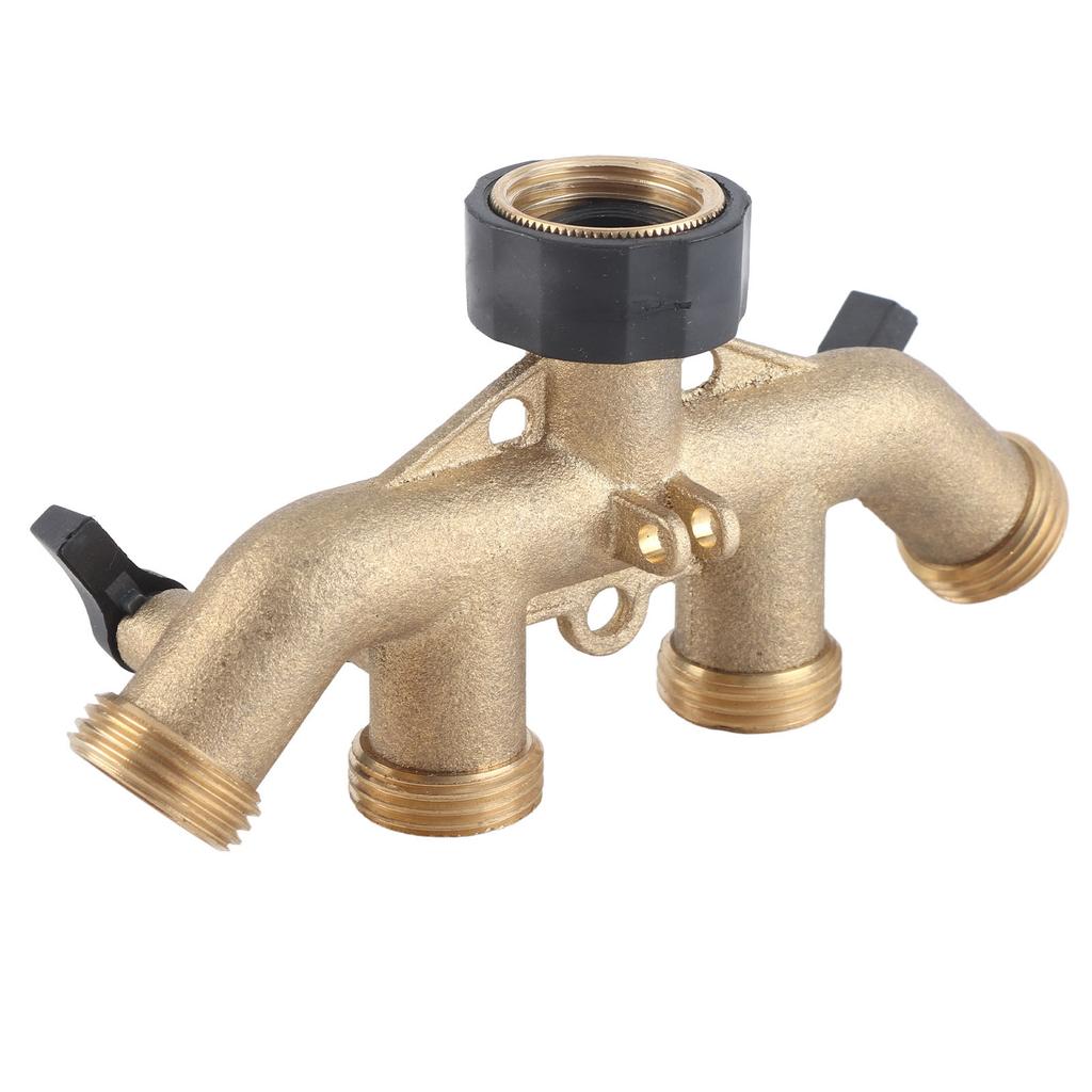 4 Way Water Hose Splitter Faucet Connector Adapter for Agricultural Irrigation American Thread