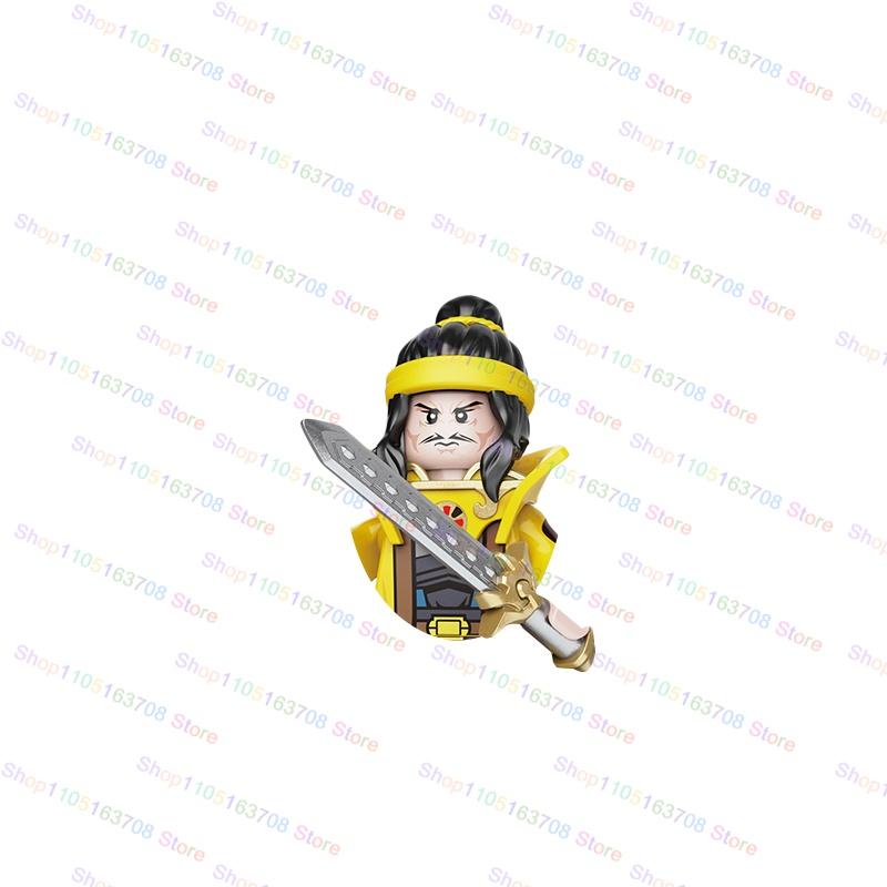 Anime Cartoon Three Kingdoms Cao Cao Sun Quan Liu Bei Characters Building Blocks Accessories Toys Children's Christmas Gift