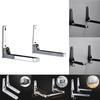 Microwave Oven Holder Folding Rack Stainless Steel Kitchen Shelf Foldable Retractable Bracket Oven Rack Hooks Telescopic Shelves