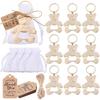 Bottle Openers Baby Shower Return Favors for Guests Cute Bottle Opener Decorations and Souvenirs with Organza Bags Tags for Theme Party Favors (Retro