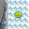 17/20/25mm Magnetic Curtain Fixed Clips Self-Adhesive Metal Hook Magnet Wall Mounted Shower Curtain Buckles Detachable Fasteners