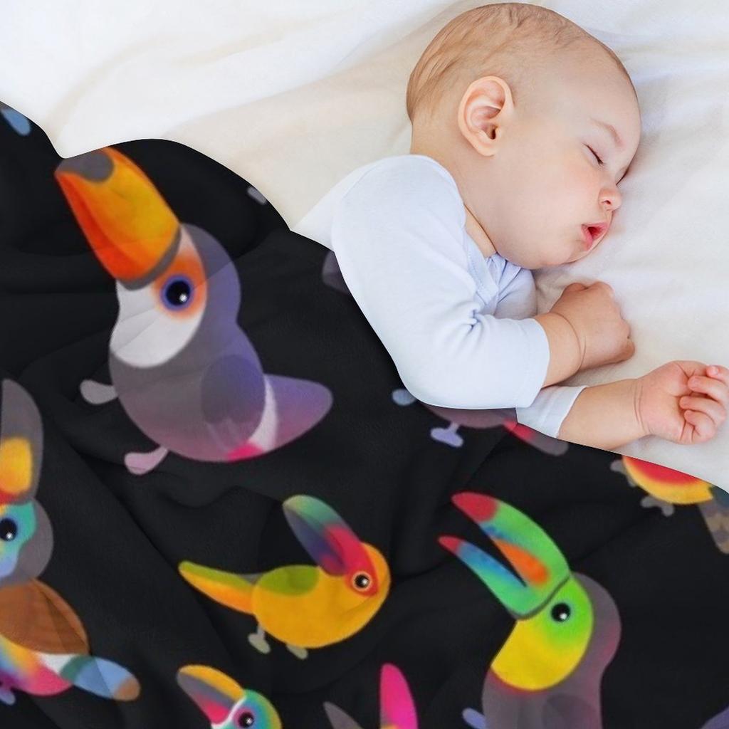 Toucan Throw Blanket Flannel Sofa Travel Thermals For Travel Blankets