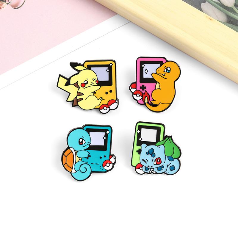 Charming Cartoon Character Brooch Stunning Alloy Design For Game Console Lovers