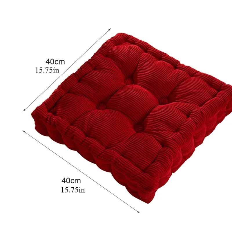 Verdicktes Quadratisches Maiskolben Tatami Sitzkissen Bürostuhlkissen Weiches Sofa für Heim Bodendekor Textil Kniekissen Büro Outdoor Matte
