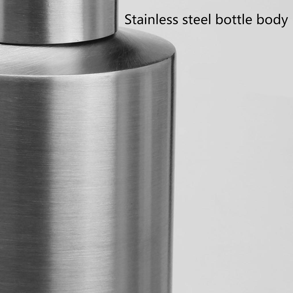 350ml/550ml Bathroom Hand Soap Bottle 304 Stainless Steel Kitchen Sink Countertop Soap Dispenser Silver Bathroom Lotion Bottle