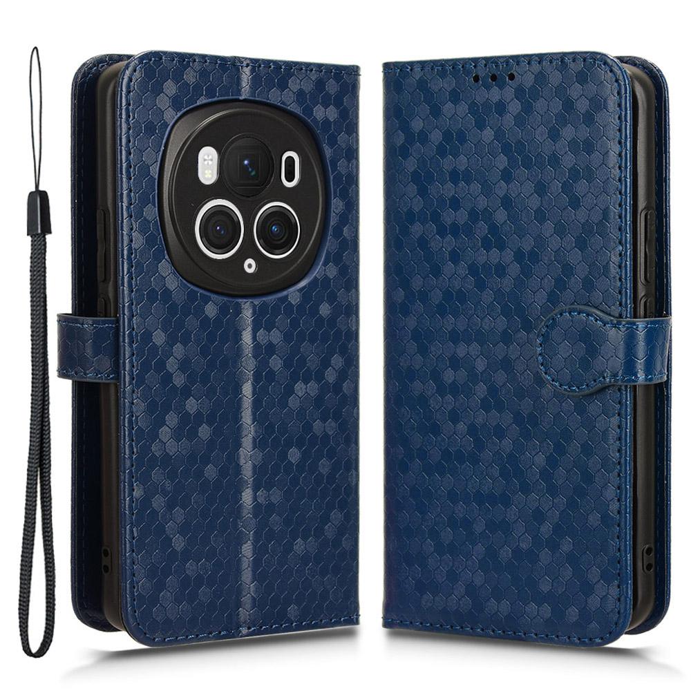 Für Honor Magic6 Pro 5G Hülle Gepunktete PU-Lederabdeckung mit Geldbörse