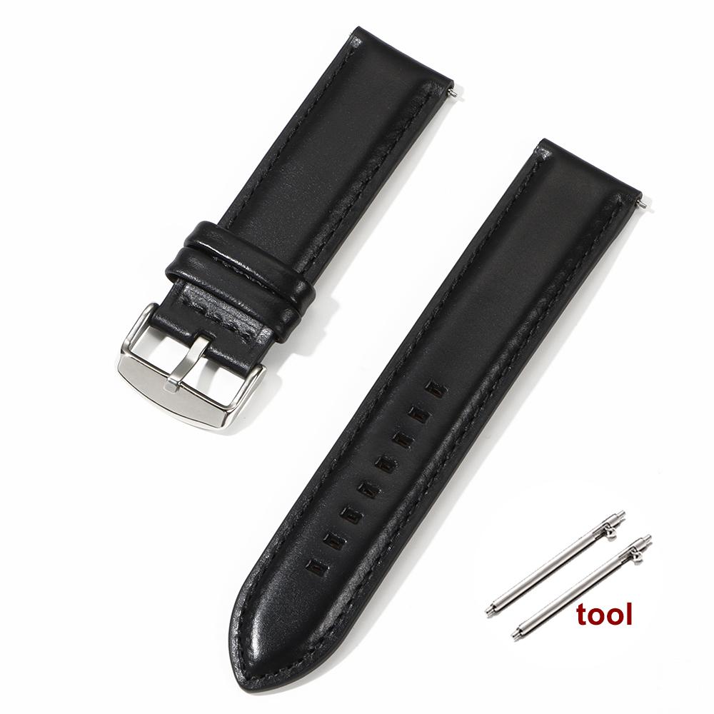 Genuine Leather Watchband Strap 18mm 20mm 22mm 24mm 26mm Quick Release Black Brown Wristband for DW Daniel Wellington Bracelets