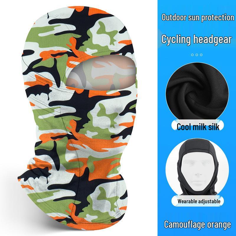 Quick-Dry Multifunctional Summer Cycling Face Mask: Breathable, Sun-Protective, Ice Silk Balaclava & Headband